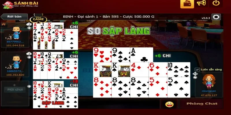Sau khi chia bài anh em sẽ có thời gian sắp xếp sau đó đọ bài với nhau
